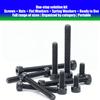 330pcs/M4 M5 12.9 grade black internal hex socket head cap screws, nuts, and flat washers set, DIN912 metric bolts and fasteners