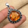 Красивый медовый топаз драгоценный камень ручной работы из стерлингового серебра 925 пробы ювелирный кулон для женщин