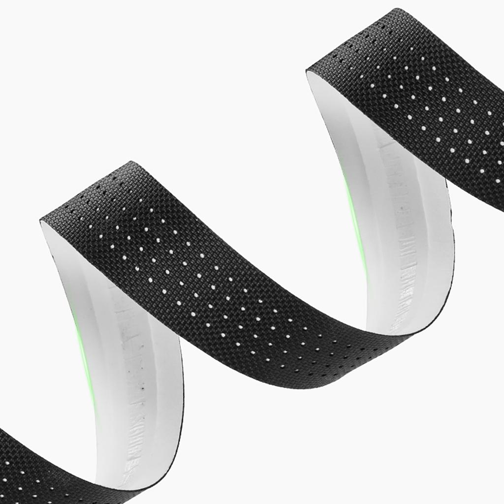 Perforated silicone bicycle handlebar tape - black