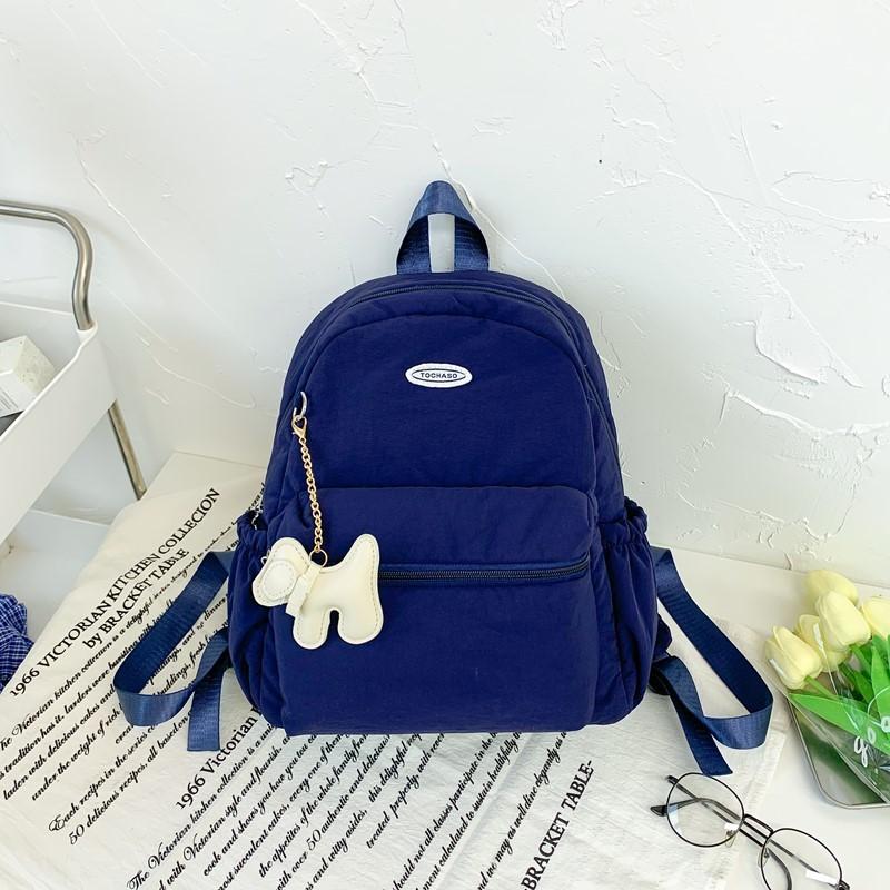 Simple Kids Lightweight Backpack With Color Block Design For Learning School