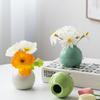 1PC Ceramic Vase Artificial Dry Flower Vase Room Decoration Mini Ins Flower Bottle Home Decor Table Decoration & Accessories