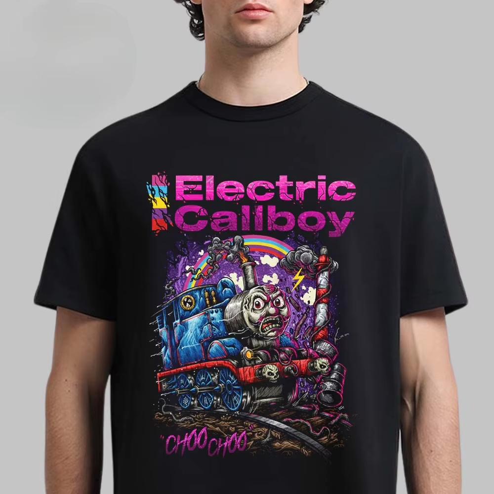 2026 Electric Callboy Unisex Cotton Band Shirt Summer Short Sleeve Fashion Luxury Casual Vintage Tshirt
