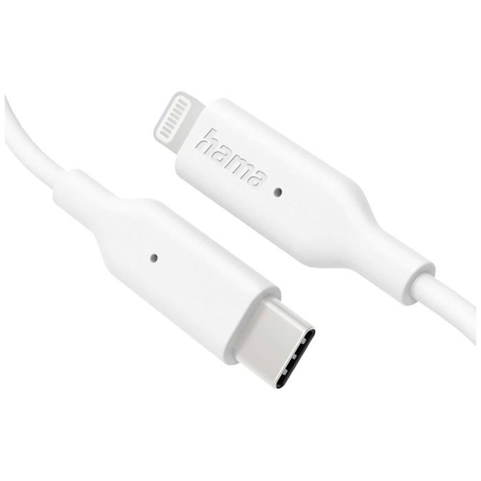 Câble USB - Hama - 00201598 - 1 M - USB 2.0 - USB C Vers Lightning - Blanc