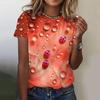 Summer Water Drops 3D Print T-Shirts Women Fashion Casual Short Sleeve T Shirt Y2k Harajuku Oversized Tees Tops Woman Clothing