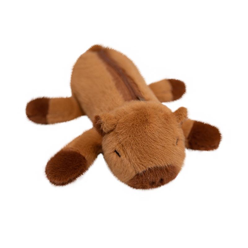 Cute Capybara Plush Pencil Case - High-Value Stationery Storage Bag for Students and Office Use