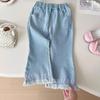Girl's Love Lace Jeans Autumn Children's Fashion Dress Girl Baby Horn Pants
