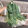 New Design Brand Scarf Fashion Small Broken Floral Bubble Chiffon Shawl Spring Autumn Wrap Hijabs Lady Pashmina Foulards Bandana