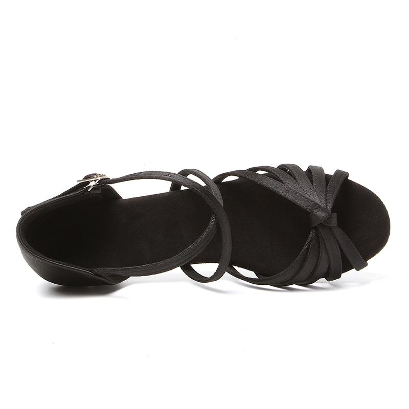 Женская обувь для латиноамериканских танцев для детей, мягкая подошва, обувь для бальных танцев, обувь для сальсы и чачи, каблук 4 см