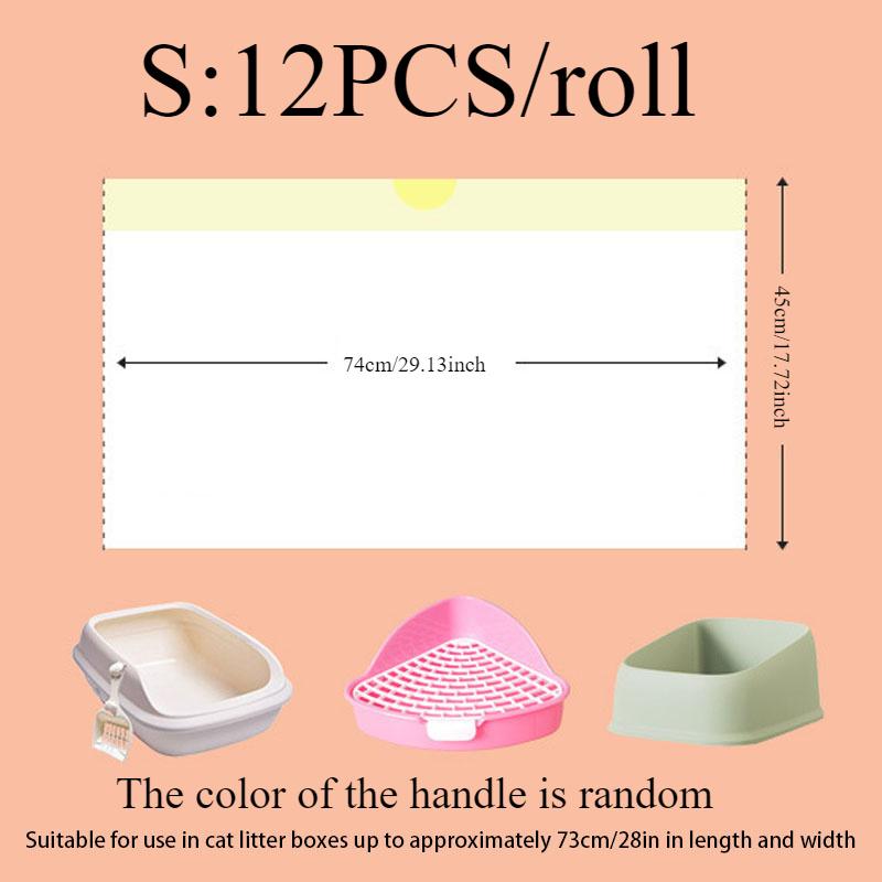 1/2/3 рулона одноразовых мешков для кошачьего туалета Одноразовый мешок для отходов домашних животных с завязкой Быстроочищаемые переносные мешки для кошачьего туалета