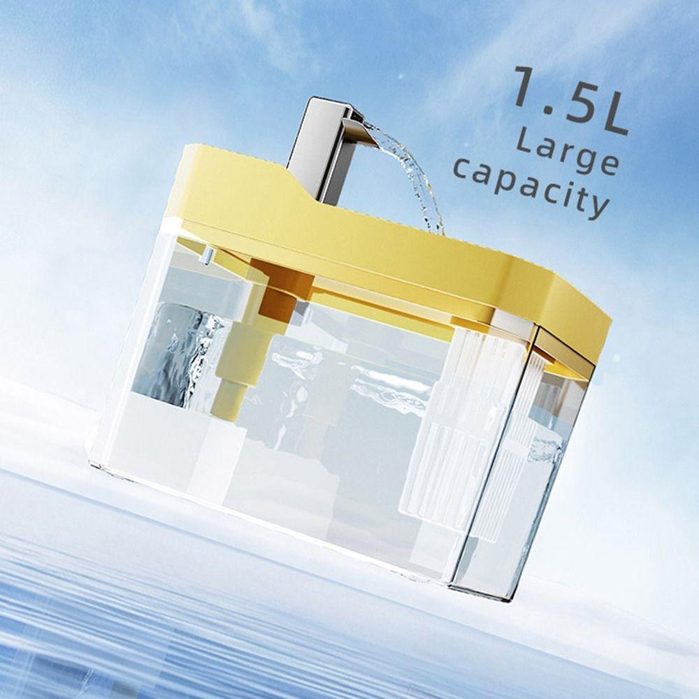 Удобная 1,5 л поилка для домашних животных, умная поилка с автоматическим фильтром, фонтанчик для питья для домашних животных, прозрачная миска для питья с насосом, для кошек, для дома