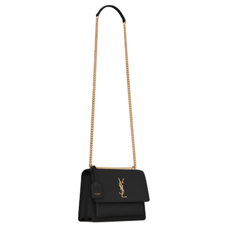 Saint Laurent Sunset Medium Chain Bag Black Women Shoulder_bags 442906-D420W-1000