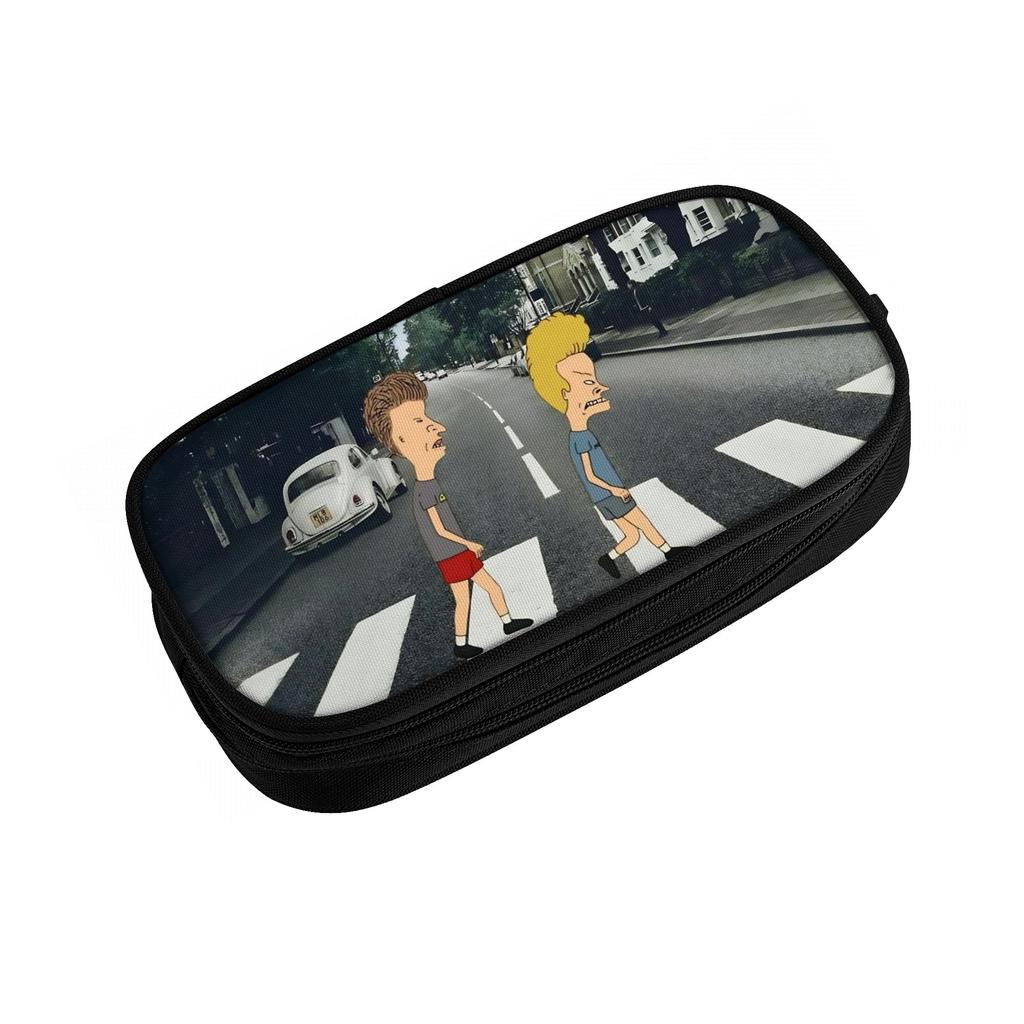 Cute Beavis and Butthead Pencil Case Pencil Pouch Pen Box Kids Large Storage Pencil Bags Office Gift Stationery