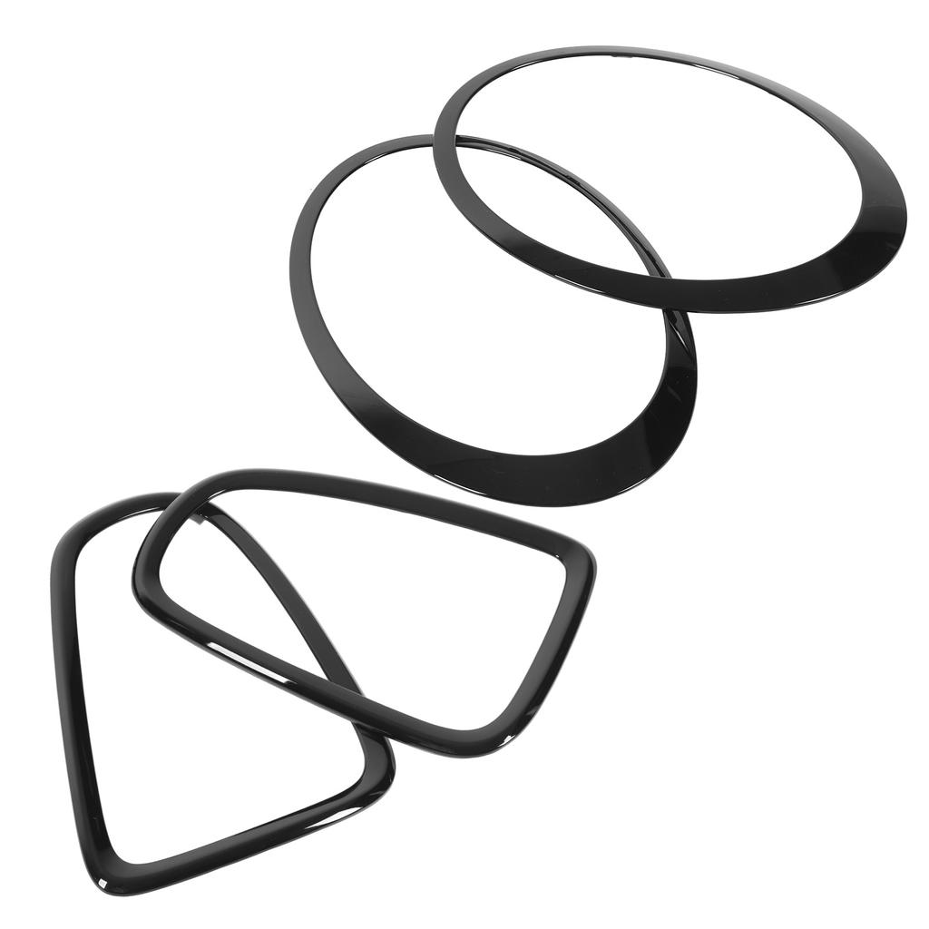 4 шт. Глянцевые черные накладки-окантовки фар и задних фонарей, замена для Mini R56 R57 R58 R59 Cooper S JCW 2007–2015