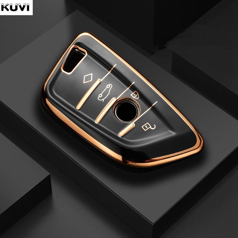Plating Tpu Car Key Case Shell Cover Fob For Bmw X1 X3 X4 X5 F15 X6 F16 G20 G30 1 3 5 7 Series G11 G32 F11 F39 F48 G01 G02 G07