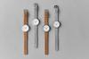 ARNE JACOBSEN X Mina Perhonen 34mm Scandinavian Design Watch with Land Puzzle Strap, STATION 53411-1684S, White and Brown