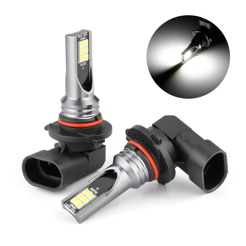 2Pcs 9006 HB4 Car LED Headlights 6000K White Fog Lamps 10000LM Super Bright LED Daytime Running Lights Automobiles Accessories