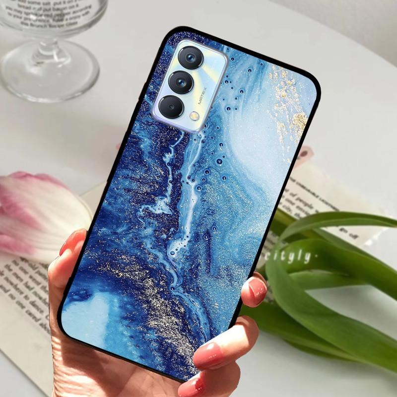 Для чехла Realme GT Master Case Edition Животные Мультфильмы Мягкий Силикон Funda для Телефона Realme GT Master Explorer Чехол Черный Coque