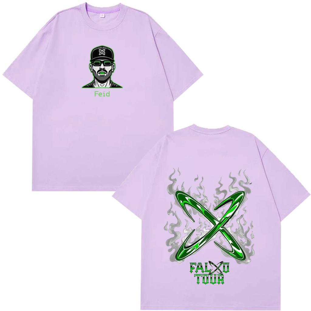 Rapper Feid Ferxxo Falxxo Tour 2026 Print Tshirt Unisex Unisex Fashion Tshirt Shortsleeved Casual Cotton Gothic Punk Tshirts