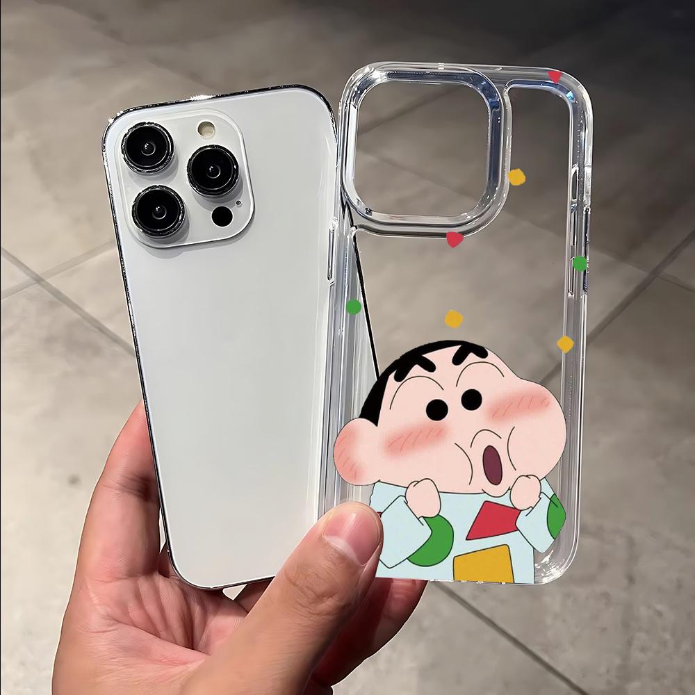 Чехол для телефона Аниме Крошка Шин-Чан для Samsung Galaxy S25 S24 S23 S22 S21 S20 S10 Note20 Note10 FE Ultra Plus 5G Прозрачная задняя крышка