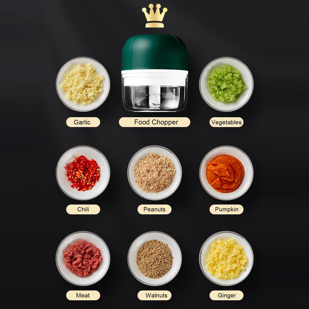 Мини-электрический измельчитель чеснока, 100 мл, многофункциональный измельчитель еды, USB-зарядка, измельчитель чеснока, мясорубка