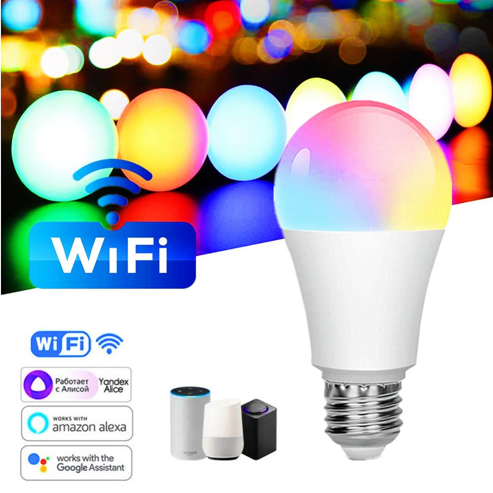 Умная светодиодная лампа CozyLife E27, 15 Вт, Wi-Fi, работает с Alexa, Google Home, Яндекс, Алиса, 85–265 В, RGB, 2700–6000 К, таймер с регулируемой яркостью