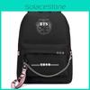 Kpop БТС Рюкзак Bangtan Boys Холщовый Школьный Сумка для Книг С USB-портом и Стильным Дизайном
