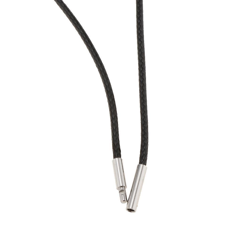 10x1.5mm Black Wax Cord Rope Push Bayonet Clasp Making Necklace 18 inch