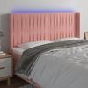 VidaXL LED Headboard Bedroom Furniture Double Bed Accessory Head of Bed Frame Interior Pink 3124351