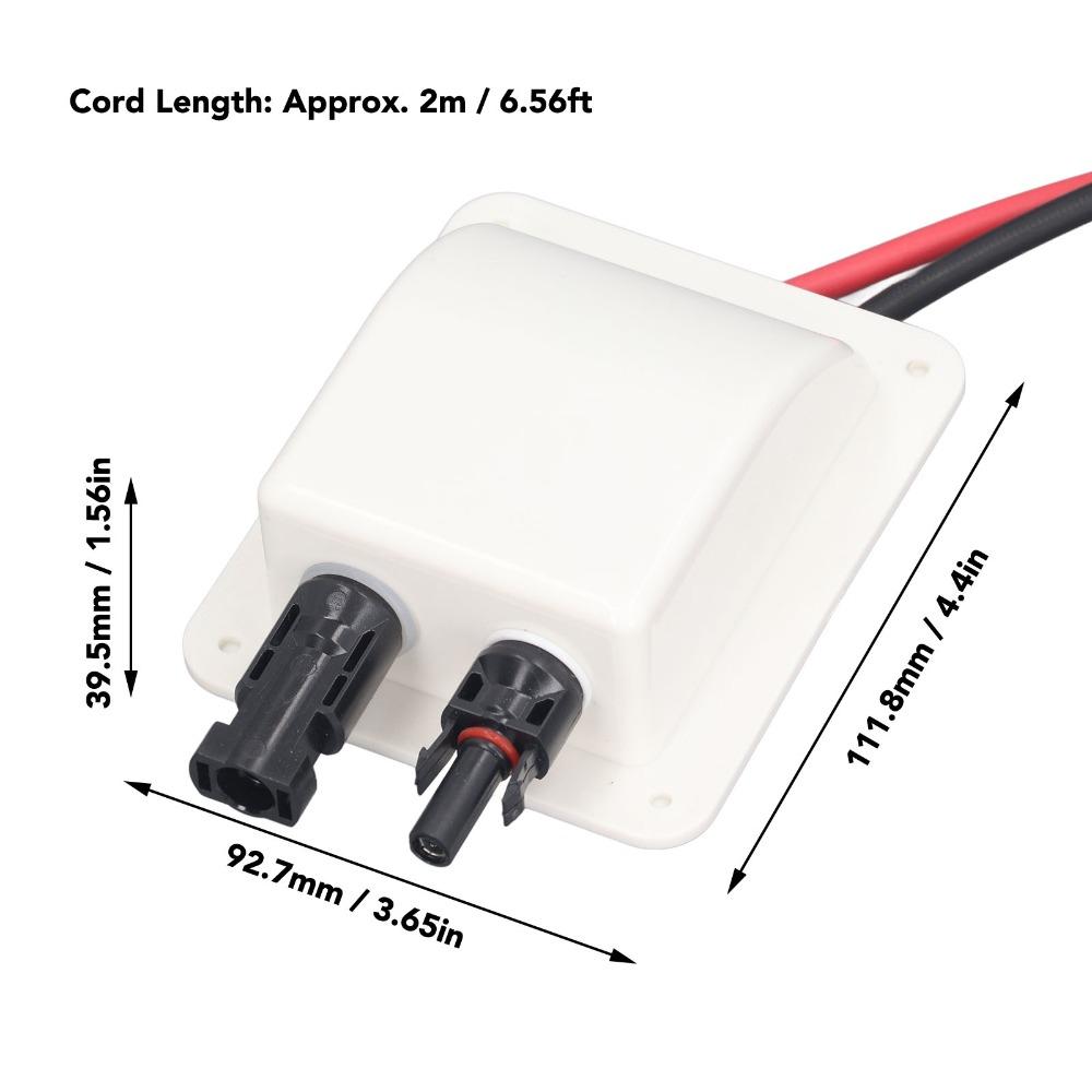 Durable 2m Extension Solar Cable Entry Gland Dual Cable Entry Various Uses Waterproof Housing Solar Junction Box Yacht Use