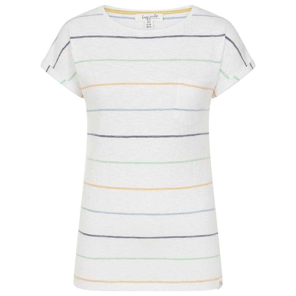 Lazy Jacks Womens/Ladies Striped Textured T-Shirt
