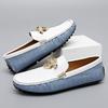 Luxury Genuine Leather Loafers Men's Women Size 35~48 Driving Designer Moccasins High Quality Flats Boat Shoes for Men Slip-on