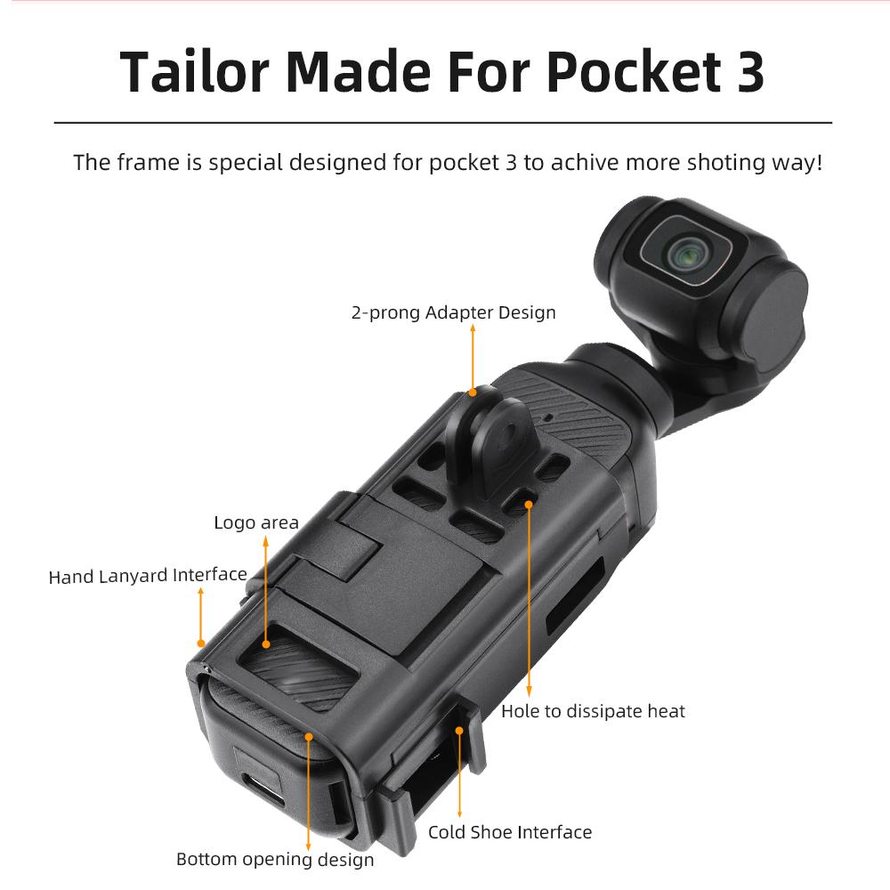 Магнитный держатель-клетка Flymile для DJI Pocket 4 3, аксессуары, регулируемый удлинительный кронштейн-адаптер, защитный чехол