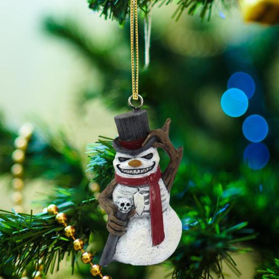 Хэллоуин Акриловые Подвесные Украшения Жуткий Террор Рождество 3D Скелет Черный Кот Снеговик Ворона Форма Многоразовый Праздничный Автомобиль Орнамент Идеальный