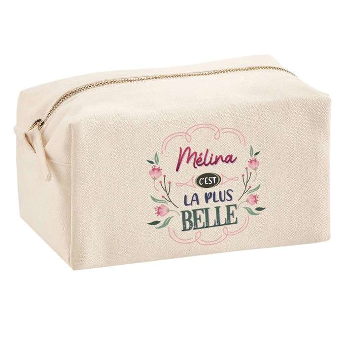 Trousse multifonction Mélina la plus belle Cadeau Anniversaire Noël Idée Personnalisé Original | Trousse Scolaire Fournitures Bureau