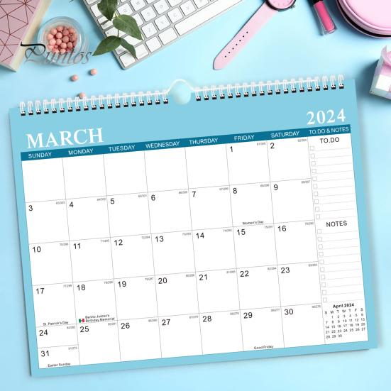 Английский календарь 2024-2025 настенный календарь тайм-менеджмент ежемесячный календарь-планировщик для домашнего офиса и школы