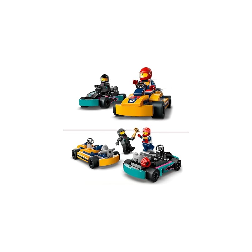 LEGO City Go-Kart and Race Driver Toy Set Educational Building Blocks for Kids Ages 5-8