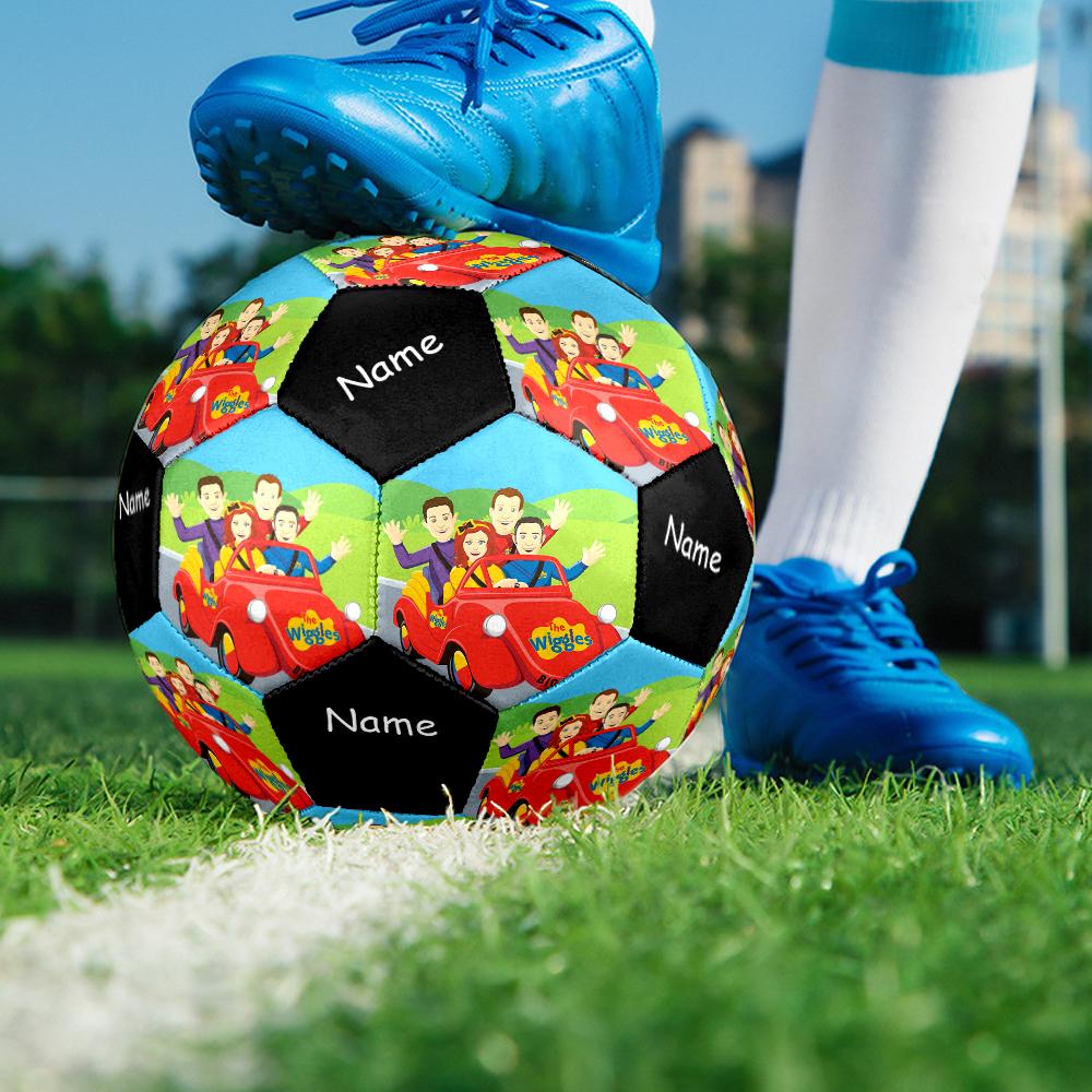Custom Name The Wiggles Theme Size 5 Soccer Ball, Suitable for Both Indoor and Outdoor Matches, a Gift Suitable for Everyone.