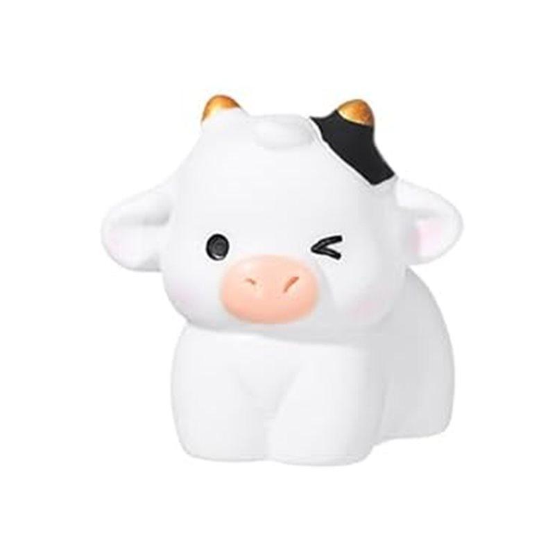 Outdoor Garden Decor For DIY Fairy- Mini Cow Figurines Resin 48 Pcs Miniature Cute Tiny Animal Moss Ornament Set