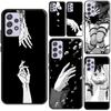 Эстетический черный чехол с рисунком аниме для Samsung A52S A12 A32 A42 A52 A72 A51 A71 A31 A11 A40 A50 A70 A21S, чехол для телефона