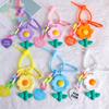 Candy Color Keychains For Bag Women Sweet Flower Pendant Car Keychain Keyring Sunflower Lanyard Strap Key Chain