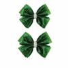 European Style Kids Sequin Bow Hair Clip with Rhinestones - Shiny Double Layer Accessory