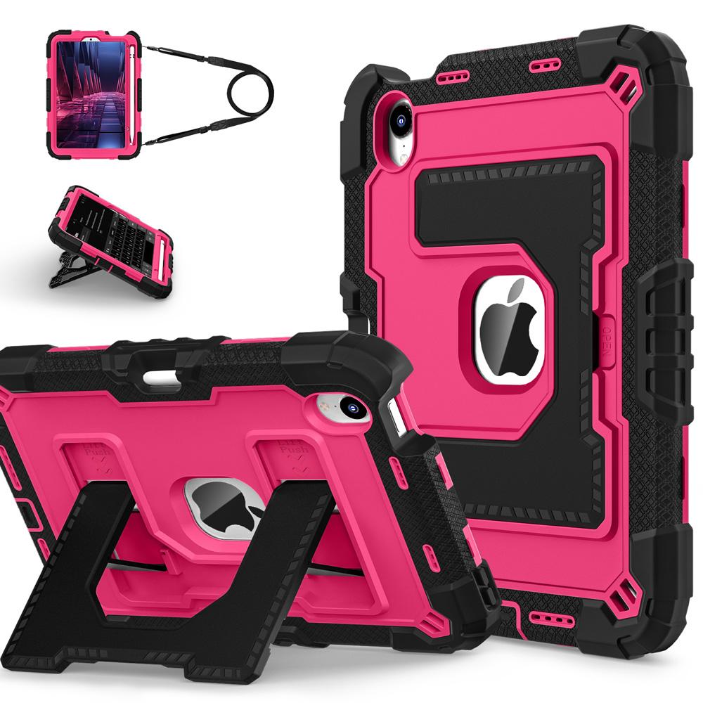 Shockproof Silicone+PC Tablet Cases for 8.3'' IPad Mini 7/6 2024/2021 7th/6th Mini7/Mini6 Case Cover Coque Stand Shell
