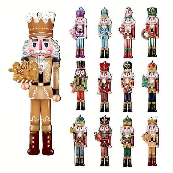 Подвеска в виде солдата-щелкунчика, деревянная подвеска в виде щелкунчика, праздничное украшение для рождественской елки, новогодние подарки, декор для вечеринки