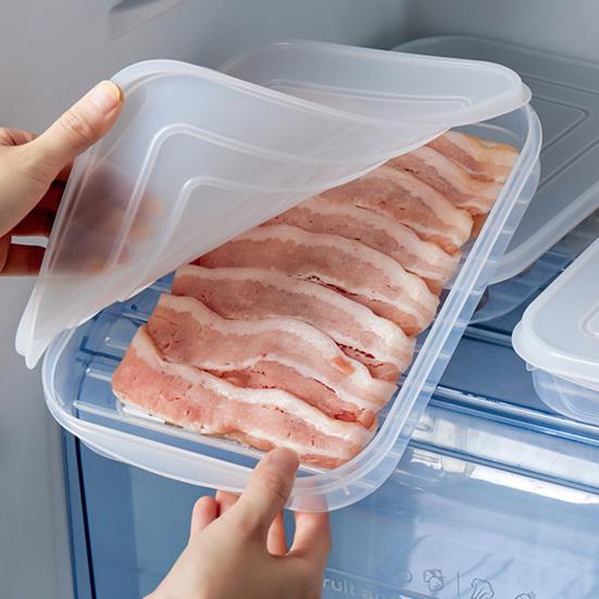 Прозрачный ящик для хранения продуктов с крышкой, полипропиленовый органайзер для морепродуктов, рыбы, холодильника, кухонные принадлежности