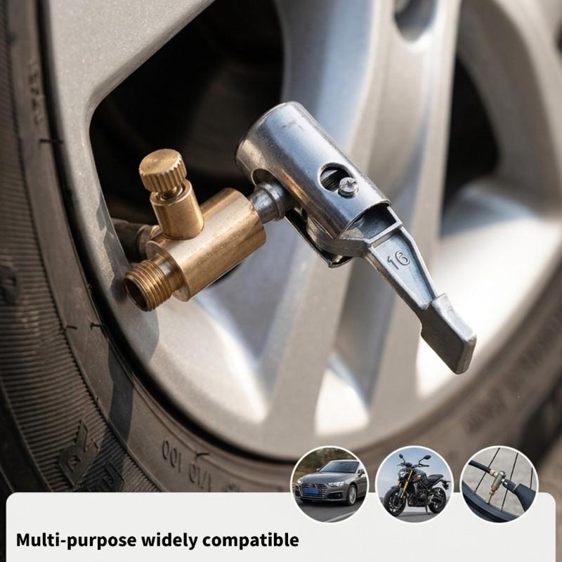 6 Mm Hose Barb Tire Connector Fitting Aluminum Lever Locking Head for Inflator Hose Use and Routine Pressure Maintenance Work Use