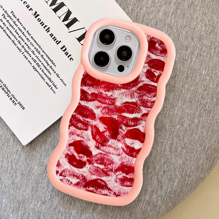 Ретро и сексуальный чехол с принтом красных губ для iPhone 11 13 12 17 Air 16 Pro Max 14 15 Plus XR 8 Мягкая крышка для телефона
