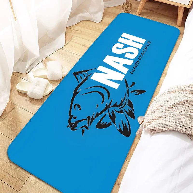 Логотип Nash Fishing Нескользящий Моющийся Дверной коврик для Прихожей, Кухни, Гостиной, Коридора, Ванной комнаты – Домашний декор для рыболова
