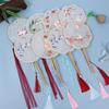 Vintage Round Fan Embroidered Hand Fan Chinese Style Silk Fan  Wedding