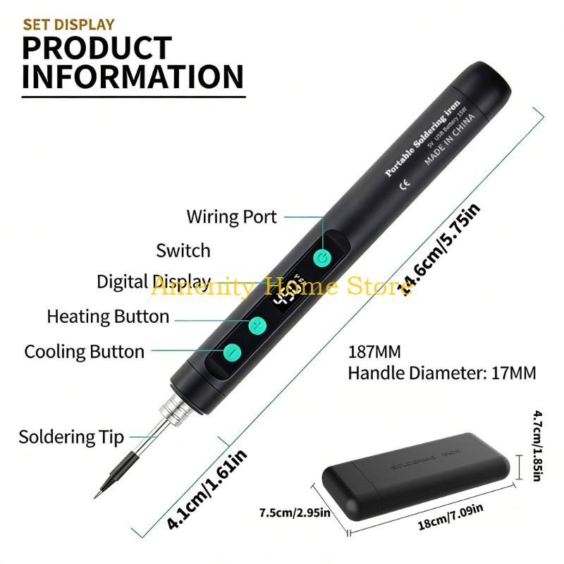 F26C USB Паяльник с регулируемой температурой 230-450℃ Инструмент для сварки Нагреватель Пайка
