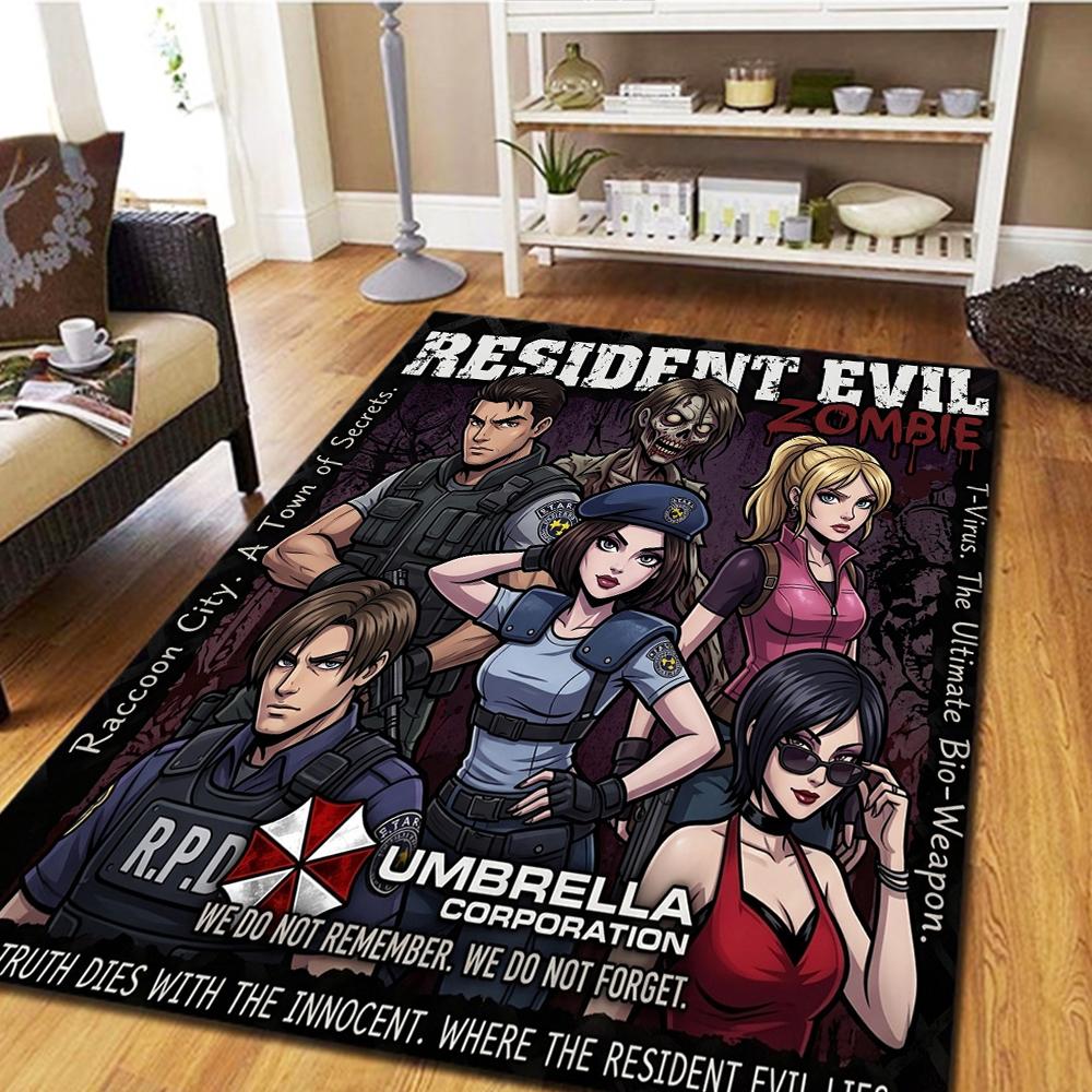 Resident Evil Living Room Bedroom Carpet, Home Decor Movie Mat Cool Play Floor Mat -HE170